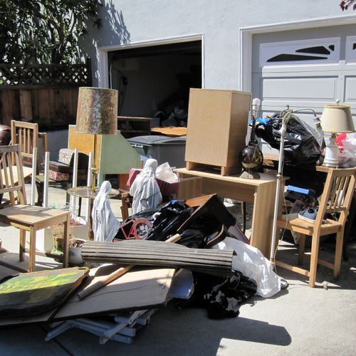 Before - after the garage sale