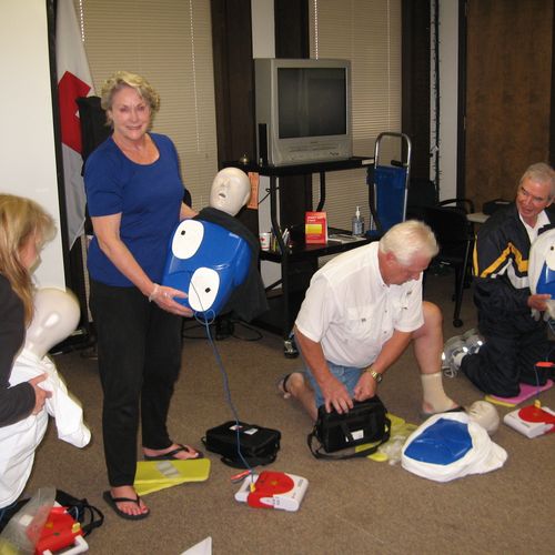 CPR students perform their final test for certific
