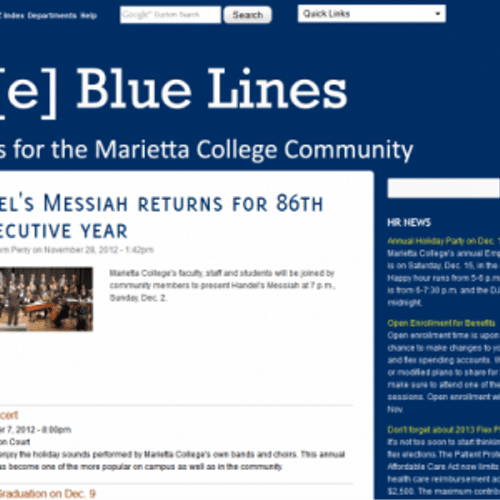 [e] Blue Lines - Marietta College HR Newsletter