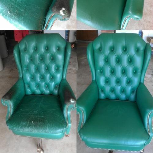 heavy traffic/dry rotting leather office chair