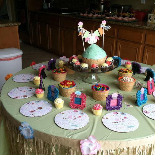 Children's Party Cupcake Table Decor