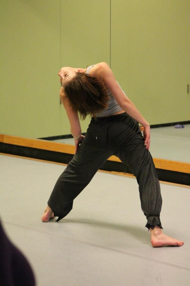 Teaching a contemporary class at Lebanon Ballet Sc