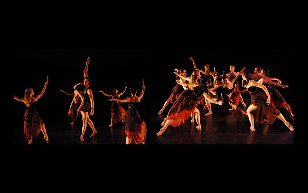 Performance still of Mina Lawton as lead in Pedro 