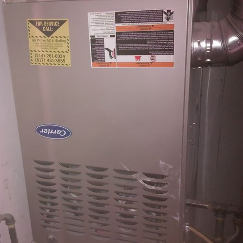 Inside furnace unit.