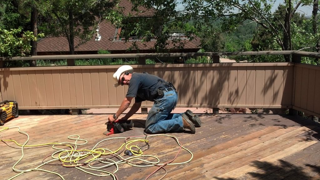 This is me in the process of belt sanding a very l