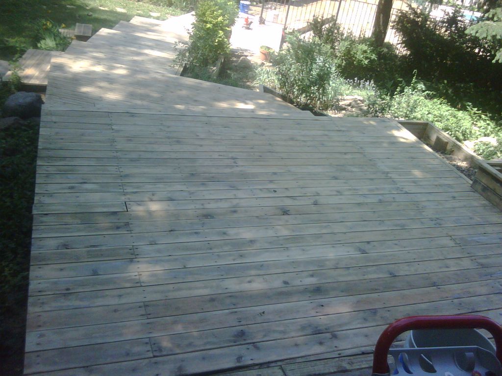 This is the sanded look of the same deck in Boulde