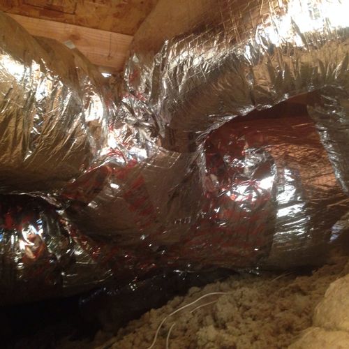 New duct work fully insulated