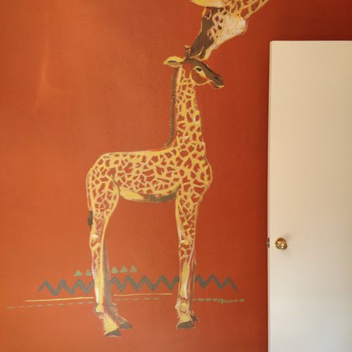 Mama & Baby Giraffe Mural. 2013.