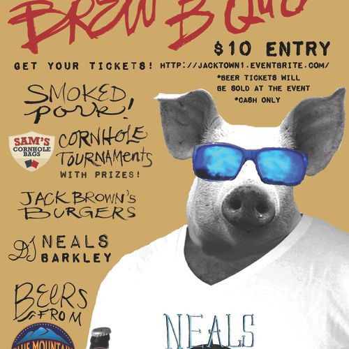 The Jacktown Brew-B-Que Throwdown Poster. 2013.