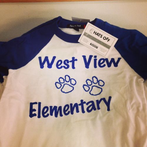 Custom baseball t-shirts for West View Elementary.