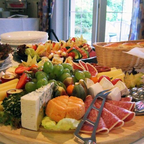 Cheese and meat platter