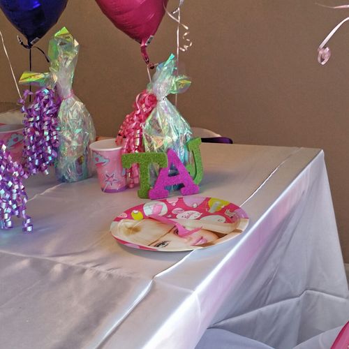 personalized birthday girl place setting