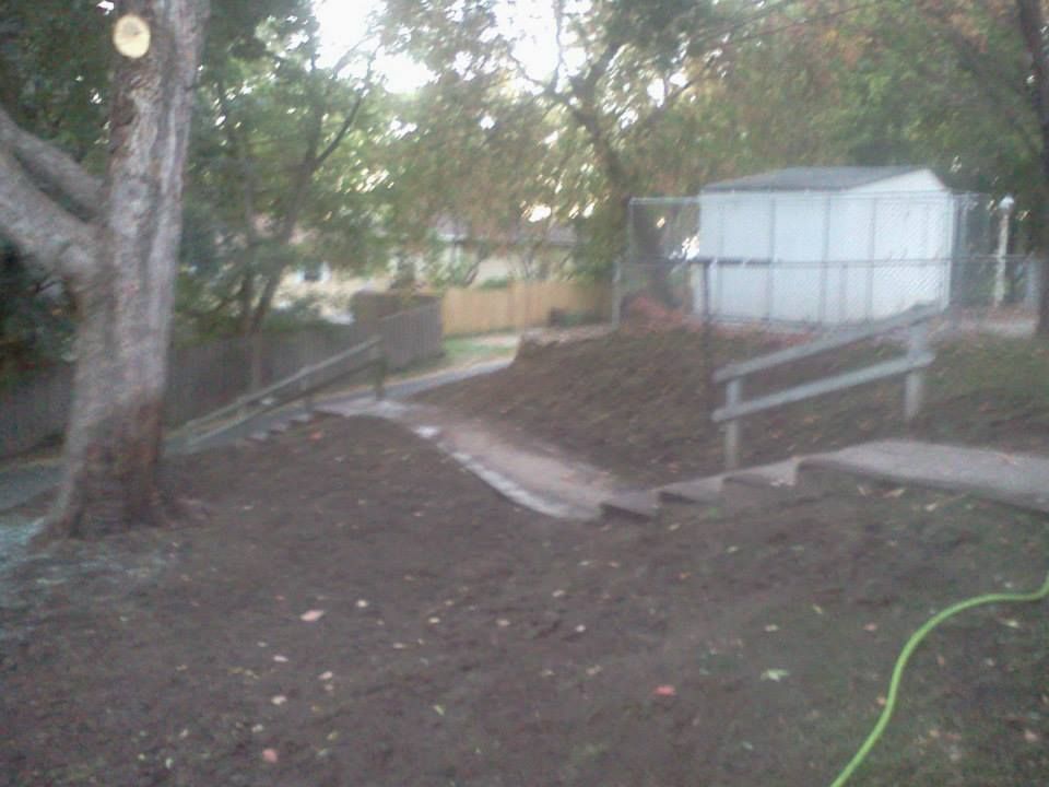 Columbia Heights. Tuned over lawn and reseeded