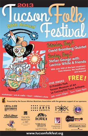 Poster for 2013 Tucson Folk Festival.