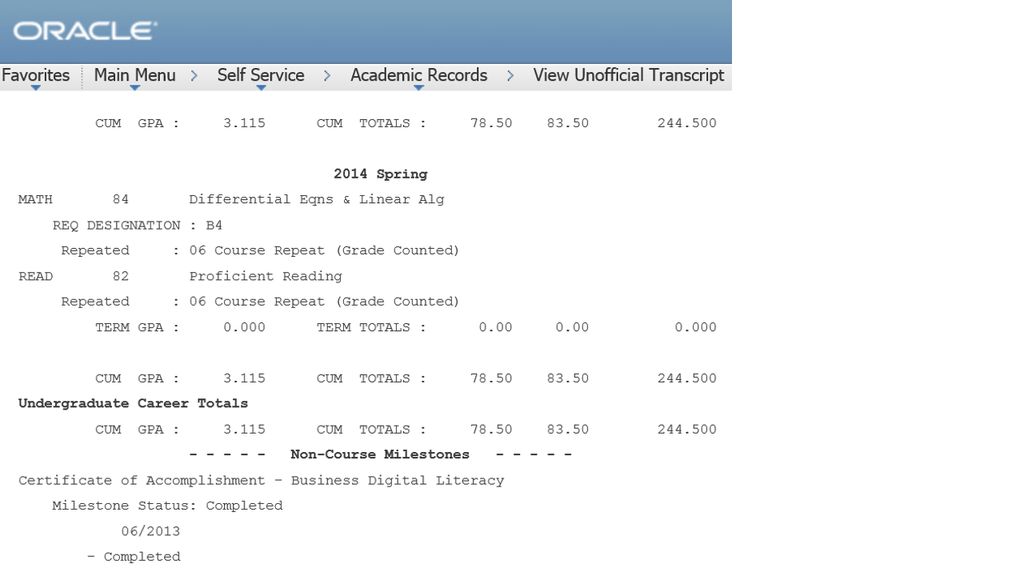 GPA. Current taking Calculus 4