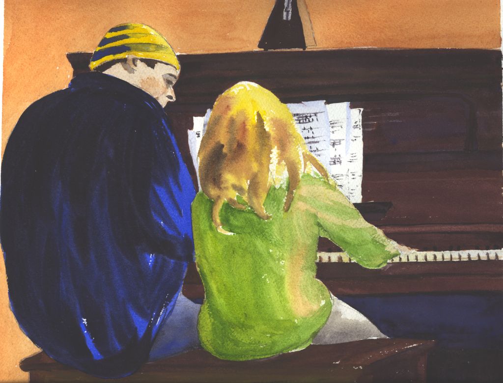 Watercolor painting from one of the moms of my pia