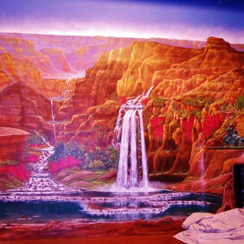 "Havasupai Falls in The Grand Canyon" Acrylics on 