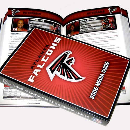 Media Guide layout and Design for the Atlanta Falc