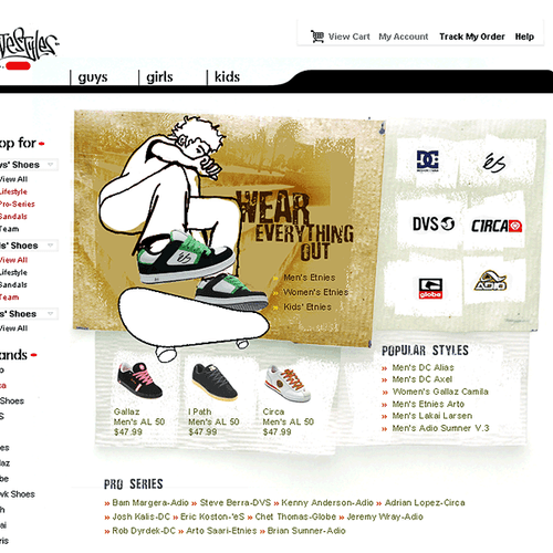 E-Commerce Website. Web Design and Flash Animation