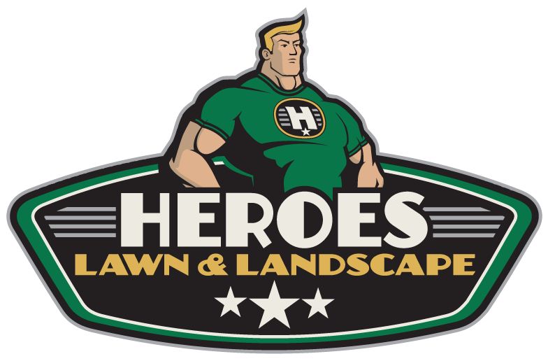 Heroes Lawn and Landscape Logo.  Captain Green is 