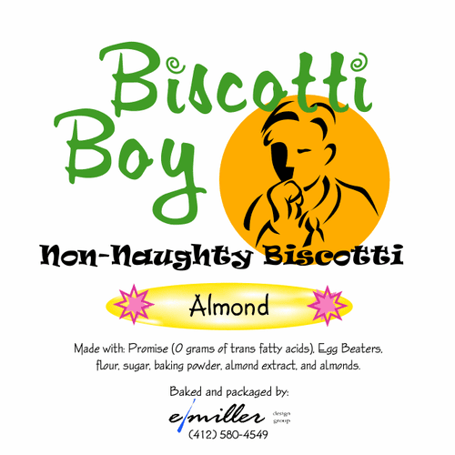 Labels I created for biscotti products.