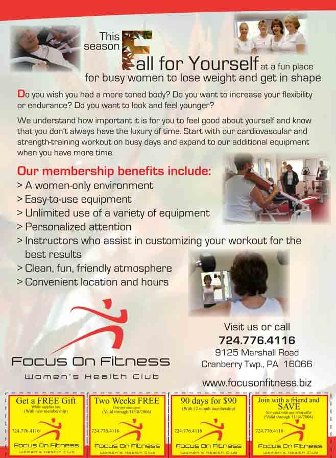 Newsletter I created for a local women's fitness c