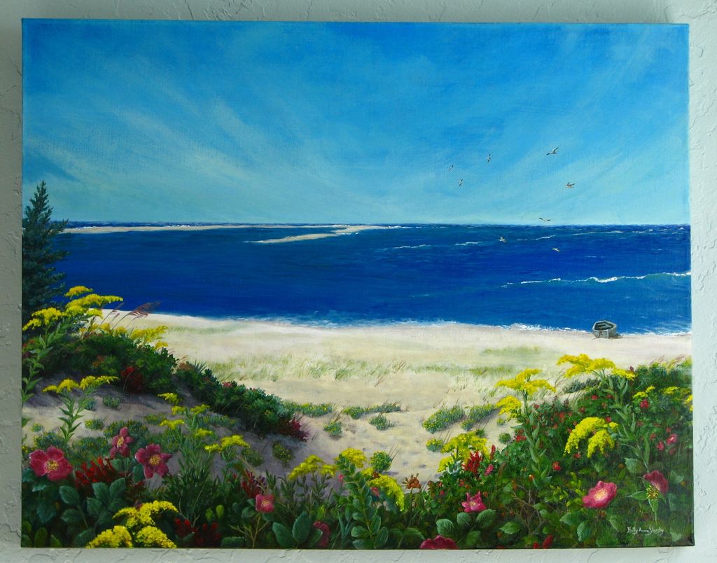 acrylic seascape on linen