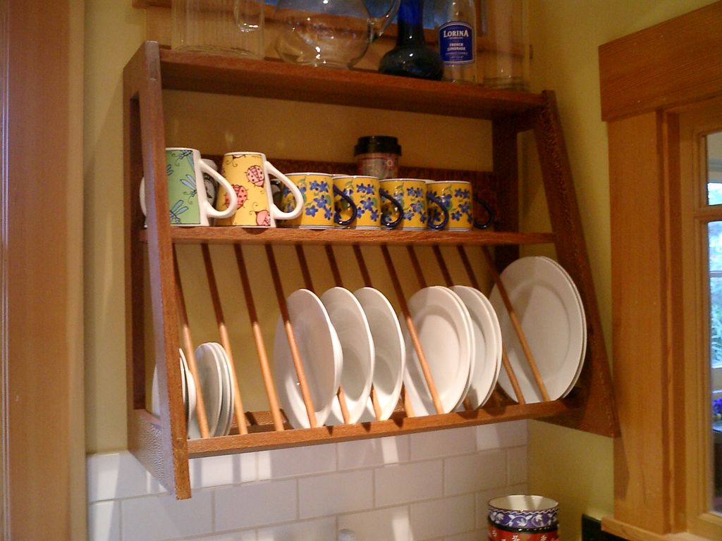 Custom Dish Rack made from Lacewood