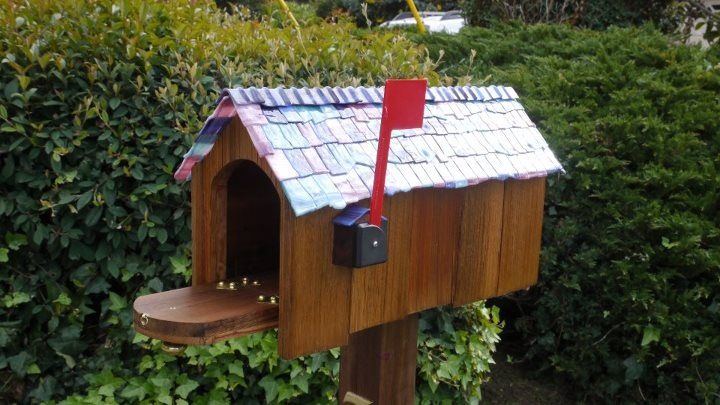 Custom Mailbox, made from Western  Cedar and fused