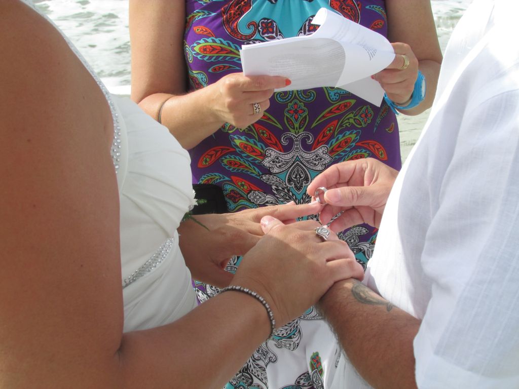 Donna and Jay's recommitment ceremony in Myrtle Be