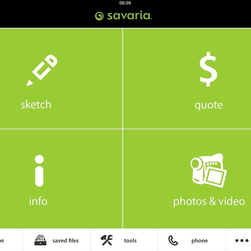 Savaria - Ipad App Menu