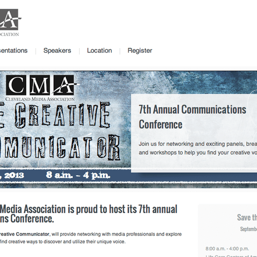 Conference registration website for the Cleveland 