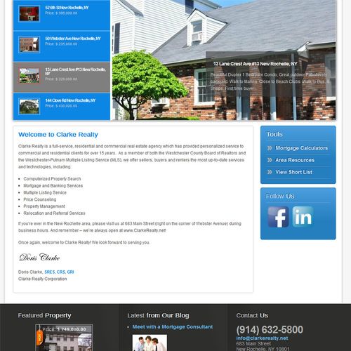 Website redesign for a real estate company.