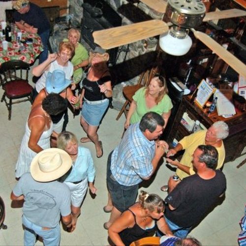 Birdseye view of party in Elizabeth City, NC