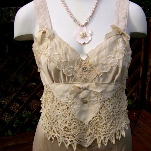 Handcrafted upcycled vintage slip dresses, custom-