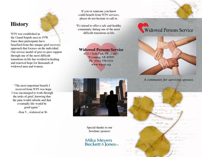 Brochure for Widowed Persons