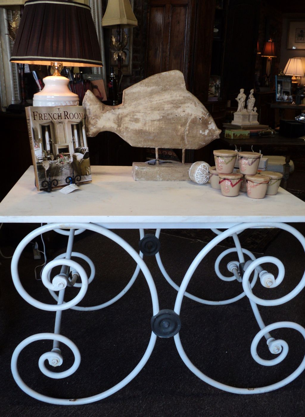 Antique Pastry table in old loft with an contempor