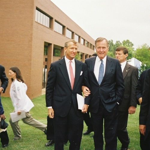 With Former US President George H.W. Bush