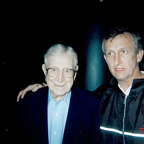 With Former UCLA Basketball Coach John Wooden