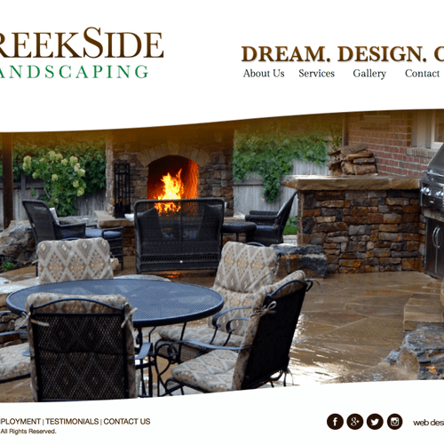 Creekside Landscapeing website