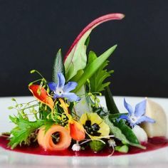 Mixed Greens with edible Flowers