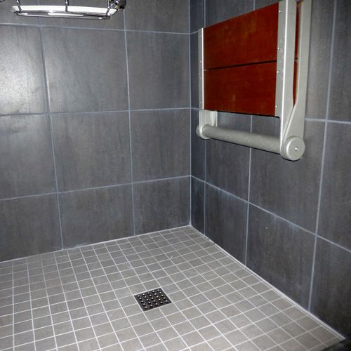Shower seats and tile work