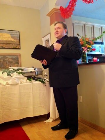Officiant & Chaplain Dale Gagne officiating a wedd