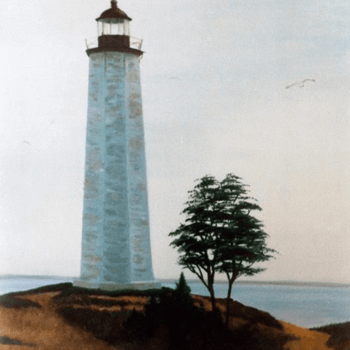 Lighthouse Point-New Haven, Ct - 1987 oil on Canva