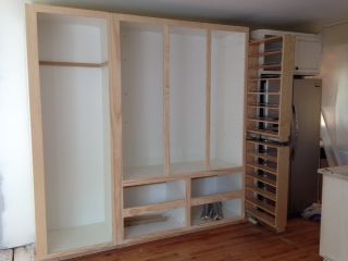New custom pantry area in kitchen addition. Built 