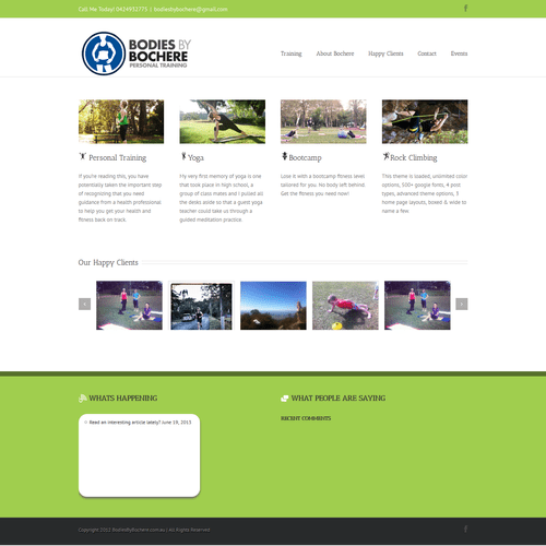 Website for Physical Training client
