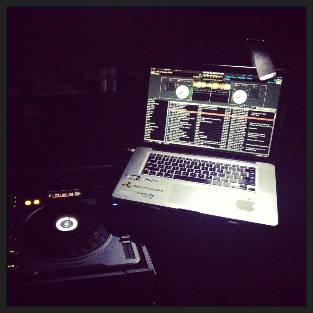 My Mac Book Pro and Turntables are my weapons of c