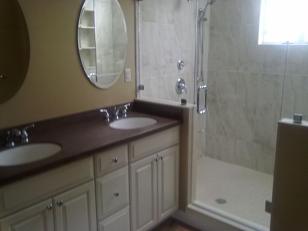 Bathroom with custom shower