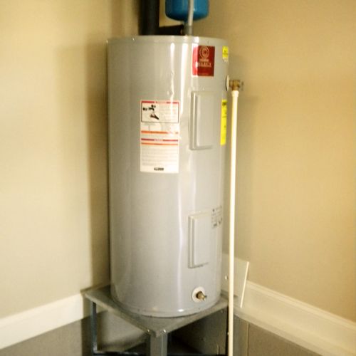 An inspection area is the water heating system..