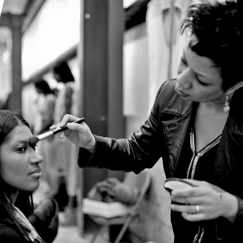 Doing the Make-up for Designer Larika Page Collection